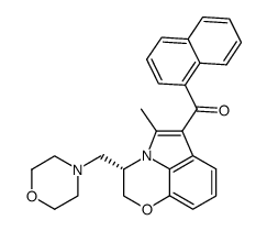 [(3S)-2,3-Dihydro-5-methyl-3-(morpholinomethyl)pyrrolo[1,2,3-de]-1,4-benzoxazine-6-yl](1-naphthalenyl)methanone结构式