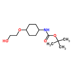 2-Methyl-2-propanyl [4-(2-hydroxyethoxy)cyclohexyl]carbamate结构式