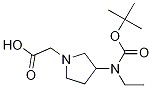 [3-(tert-Butoxycarbonyl-ethyl-aMino)-pyrrolidin-1-yl]-acetic acid结构式