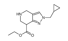 ethyl2-(cyclopropylmethyl)-4,5,6,7-tetrahydro-2H-pyrazolo[4,3-c]pyridine-7-carboxylate Structure