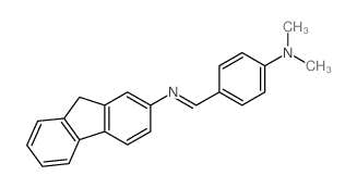 4-(9H-fluoren-2-yliminomethyl)-N,N-dimethyl-aniline structure