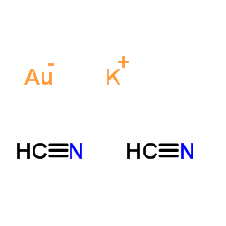 Potassium dicyanoaurate Structure