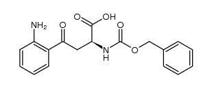 (S)-4-(2-aminophenyl)-2-(((benzyloxy)carbonyl)amino)-4-oxobutanoic acid结构式