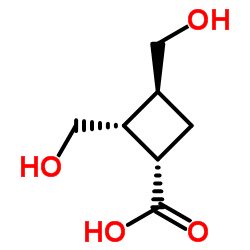 Cyclobutanecarboxylic acid, 2,3-bis(hydroxymethyl)-, [1S-(1alpha,2alpha,3beta)]- (9CI)结构式