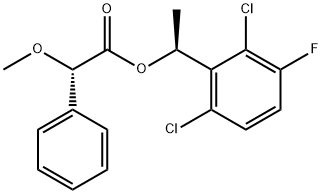 (S)-1-(2,6-dichloro-3-fluorophenyl)ethyl (S)-2-methoxy-2-phenylacetate Structure