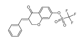 7-[(Trifluoromethylsulfonyl)oxy]-3-phenyl-methylene-benzopyran-4-one Structure