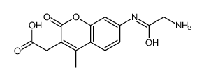 glycyl-7-amino-4-methylcoumarin-3-acetic acid structure