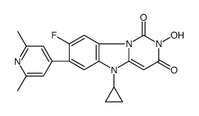 5-cyclopropyl-7-(2,6-dimethylpyridin-4-yl)-8-fluoro-2-hydroxypyrimido[1,6-a]benzimidazole-1,3-dione Structure