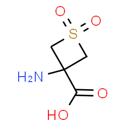 3-amino-1,1-dioxo-thietane-3-carboxylic acid structure