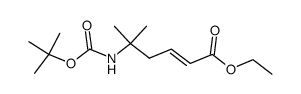 ethyl (2E)-5-(tert-butoxycarbonylamino)-5-methylhex-2-enoate Structure