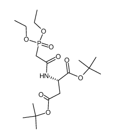 (S)-2-[2-(Diethoxy-phosphoryl)-acetylamino]-succinic acid di-tert-butyl ester Structure