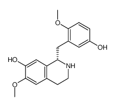 (S)-1-(5-hydroxy-2-methoxybenzyl)-7-hydroxy-6-methoxy-1,2,3,4-tetrahydroisoquinoline Structure