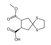 trans-(7R,8R)-1,4-dithiaspiro[4.4]nonane-7-carboxylic acid-8-carboxylic acid methyl ester结构式