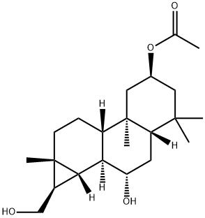 2α Acetoxy-14,15-cyclopimara-7β,16-diol Structure