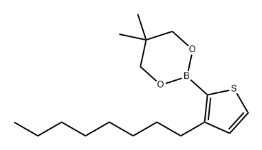 1,3,2-Dioxaborinane, 5,5-dimethyl-2-(3-octyl-2-thienyl)- Structure