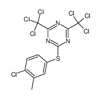 2-[(4-Chloro-3-methylphenyl)thio]-4,6-bis(trichloromethyl)-1,3,5-triazine Structure