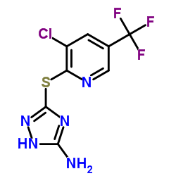 3-([3-CHLORO-5-(TRIFLUOROMETHYL)-2-PYRIDINYL]SULFANYL)-1H-1,2,4-TRIAZOL-5-AMINE Structure