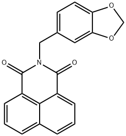 2-(benzo[d][1,3]dioxol-5-ylmethyl)-1H-benzo[de]isoquinoline-1,3(2H)-dione结构式