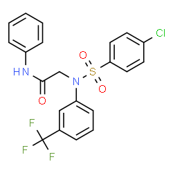 2-[[(4-CHLOROPHENYL)SULFONYL]-3-(TRIFLUOROMETHYL)ANILINO]-N-PHENYLACETAMIDE结构式