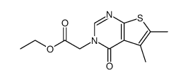 ethyl (5,6-dimethyl-4-oxothieno[2,3-d]pyrimidin-3(4H)-yl)acetate Structure