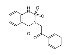 2,2-dioxo-3-(2-oxo-2-phenyl-ethyl)-2,3-dihydro-1H-2λ6-benzo[1,2,6]thiadiazin-4-one Structure