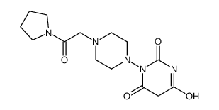 1-[4-(2-oxo-2-pyrrolidin-1-ylethyl)piperazin-1-yl]-1,3-diazinane-2,4,6-trione Structure