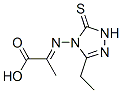 Propanoic acid, 2-[(3-ethyl-1,5-dihydro-5-thioxo-4H-1,2,4-triazol-4-yl)imino]- (9CI) Structure