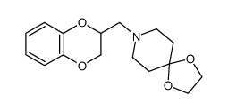 8-(2,3-dihydro-benzo[1,4]dioxin-2-ylmethyl)-1,4-dioxa-8-aza-spiro[4.5]decane结构式