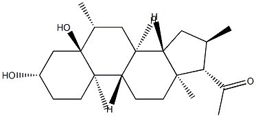 3β,5-Dihydroxy-6β,16α-dimethyl-5α-pregnan-20-one structure