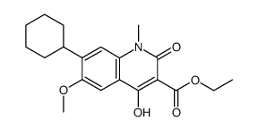 7-Cyclohexyl-4-hydroxy-6-methoxy-1-methyl-2-oxo-1,2-dihydro-quinoline-3-carboxylic acid ethyl ester Structure