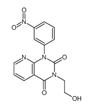 3-(2-hydroxy-ethyl)-1-(3-nitro-phenyl)-1H-pyrido[2,3-d]pyrimidine-2,4-dione结构式