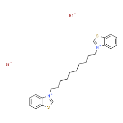 3,3'-(decane-1,10-diyl)bis(benzothiazolium) dibromide Structure