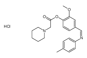 [2-methoxy-4-[(4-methylphenyl)iminomethyl]phenyl] 2-piperidin-1-ylacetate,hydrochloride结构式