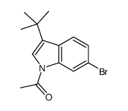 1-(6-bromo-3-tert-butylindol-1-yl)ethanone Structure