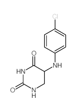 2,4(1H,3H)-Pyrimidinedione,5-[(4-chlorophenyl)amino]dihydro- Structure