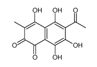 6-acetyl-4,5,7,8-tetrahydroxy-3-methylnaphthalene-1,2-dione结构式