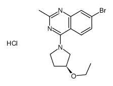 (S)-7-bromo-4-(3-ethoxy-pyrrolidin-1-yl)-2-methyl-quinazoline hydrochloride结构式