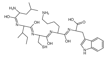 (2S)-2-[[(2S)-6-amino-2-[[(2R)-2-[[(2S,3S)-2-[[(2S)-2-amino-4-methylpentanoyl]amino]-3-methylpentanoyl]amino]-3-sulfanylpropanoyl]amino]hexanoyl]amino]-3-(1H-indol-3-yl)propanoic acid Structure