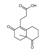 3-(4a-Methyl-2,5-dioxo-2,3,4,4a,5,6,7,8-octahydro-1-naphthalenyl) propanoic acid结构式