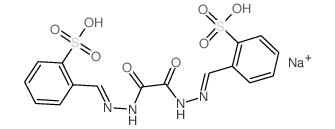 Ethanedioic acid, 1,2-bis[[(1E)-(2-sulfophenyl)methylene]hydrazide], disodium salt Structure