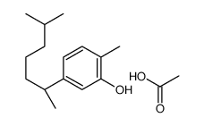 acetic acid,2-methyl-5-[(2R)-6-methylheptan-2-yl]phenol Structure