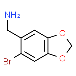 (6-溴-苯并[D] [1,3]二氧杂环戊烯-5-基)甲胺结构式