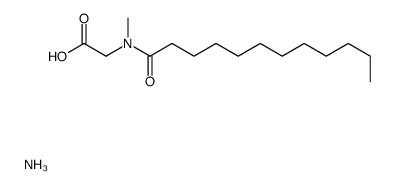 ammonium N-methyl-N-(1-oxododecyl)glycinate Structure