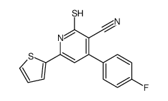 4-(4-fluorophenyl)-2-sulfanylidene-6-thiophen-2-yl-1H-pyridine-3-carbonitrile结构式