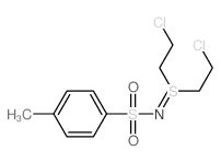 N-(bis(2-chloroethyl)-$l^70355-71-4-sulfanylidene)-4-methyl-benzenesulfonamide结构式