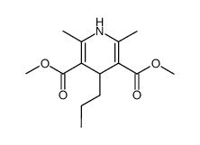 4-n-propyl-3,5-bis(carbomethoxy)-1,4-dihydro-2,6-dimethylpyridine Structure