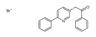 1-phenyl-2-(4-phenylpyrimidin-1-ium-1-yl)ethanone,bromide Structure