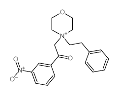 Morpholinium,4-[2-(3-nitrophenyl)-2-oxoethyl]-4-(2-phenylethyl)-, bromide (1:1) Structure