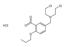 bis(2-chloroethyl)-[(3-nitro-4-propoxyphenyl)methyl]azanium,chloride结构式