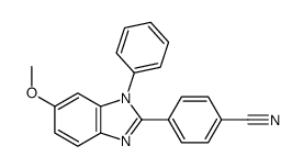 4-(6-methoxy-1-phenylbenzimidazol-2-yl)benzonitrile结构式